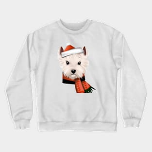 Cute West Highland White Terrier Drawing Crewneck Sweatshirt